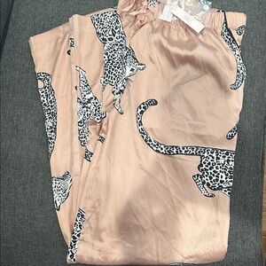 Victoria's Secret Satin Pants with Animal Print